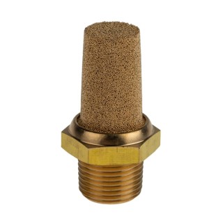 Norgren Brass Pneumatic Silencer ISO 3/8 Threaded R Male 10 bar 80°C T40B3800