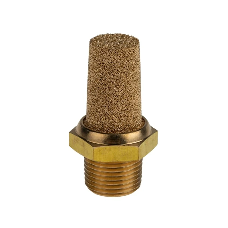 Norgren Brass Pneumatic Silencer ISO 3/8 Threaded R Male 10 bar 80°C T40B3800