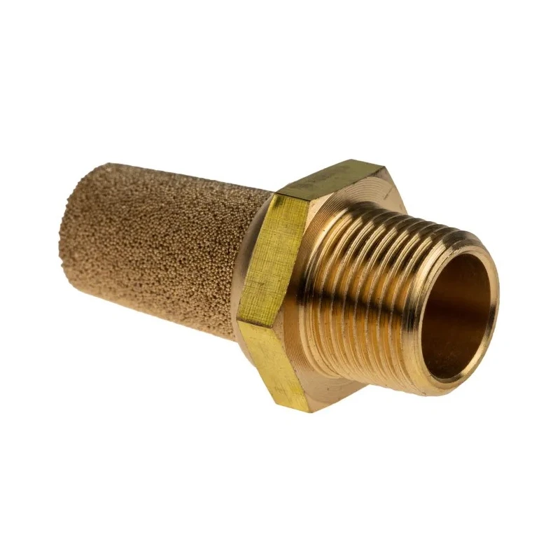 Norgren Brass Pneumatic Silencer ISO 3/8 Threaded R Male 10 bar 80°C T40B3800