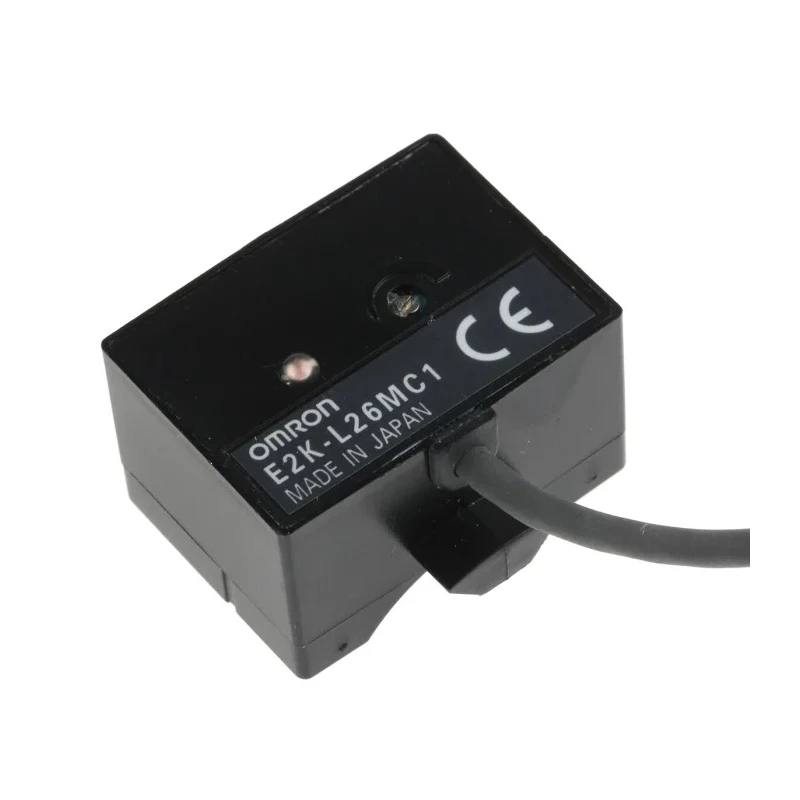 Omron Block Capacitive Proximity Sensor 26 mm Detection Range NPN Output 100mA Switching 30V DC 500V AC E2K-L26MC1 2M
