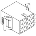 Molex Standard .093" Female Connector Housing 12 Way 3 Row 5.03 mm Pitch Nylon Cable Mount 03-09-1126