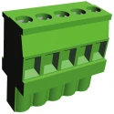 TE Connectivity Buchanan Series Pluggable Terminal Block 5-Contact 5.08 mm Pitch 1 Row 300V AC 15A 284041-5