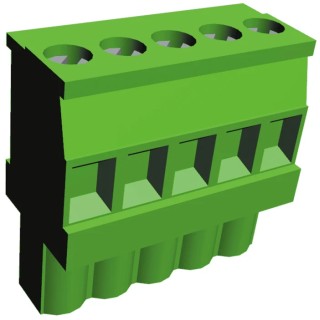 TE Connectivity Buchanan Series Pluggable Terminal Block 5-Contact 5.08 mm Pitch 1 Row 300V AC 15A 284041-5