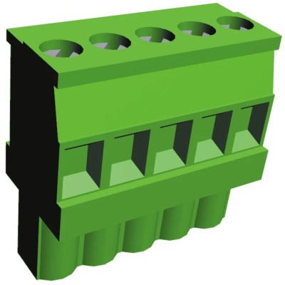 TE Connectivity Buchanan Series Pluggable Terminal Block 5-Contact 5.08 mm Pitch 1 Row 300V AC 15A 284041-5