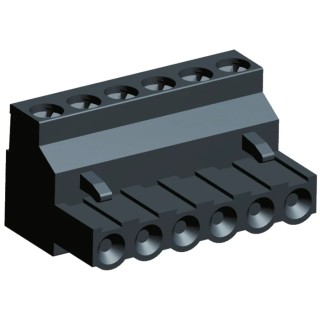 TE Connectivity Buchanan Series Pluggable Terminal Block 6-Contact 5.08 mm Pitch 300V AC 15A Polyamide Housing 796635-6