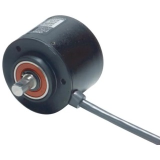 Omron Absolute Encoder 360 Pulses Per Revolution, PNP Open Collector Output, 8mm Solid Shaft, 24 V DC E6C3-AG5B 360P/R 2M