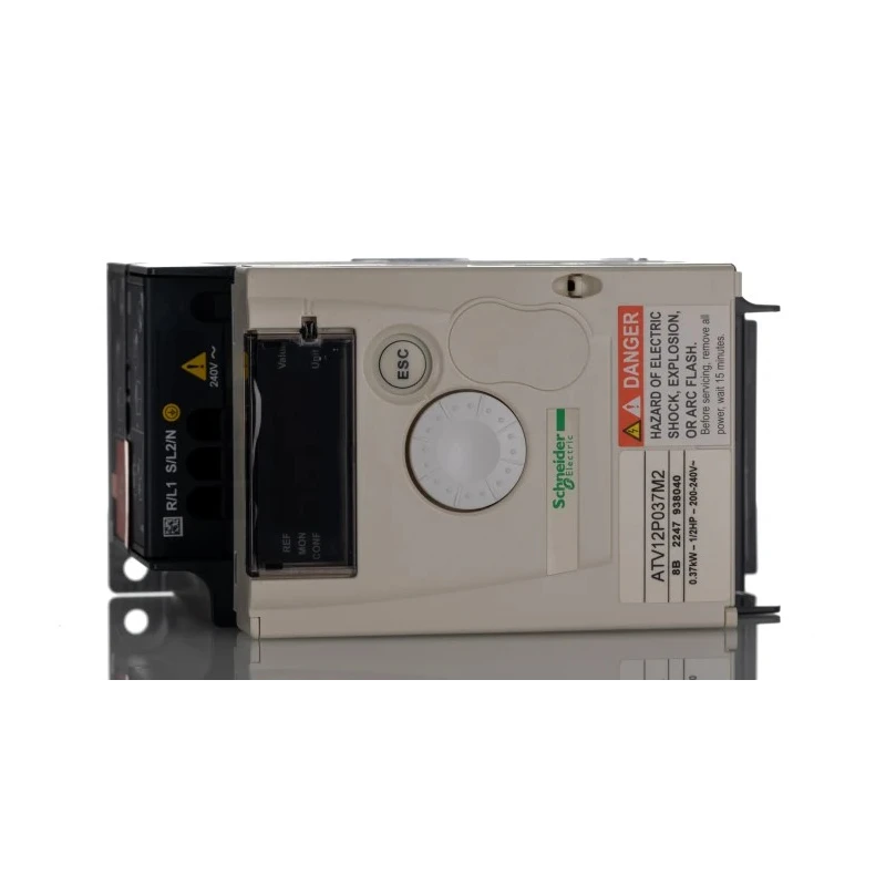 Schneider Electric Inverter Drive Variable Speed for Asynchronous Motor 230V AC 370W 2.4A 1 Phase ATV12P037M2