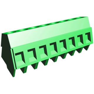 TE Connectivity Buchanan Series PCB Terminal Block, 8-Contact, 5.08 mm Pitch, Angled, 300V 17.5A 282847-8