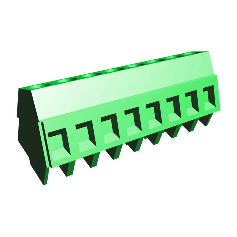 TE Connectivity Buchanan Series PCB Terminal Block, 8-Contact, 5.08 mm Pitch, Angled, 300V 17.5A 282847-8