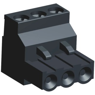 TE Connectivity Buchanan Series Pluggable Terminal Block 3-Contact 5.08 mm Pitch 1 Row 300V Black Polyamide 15A 796635-3