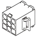 Molex Standard .093" Male Connector Housing 6.7 mm Pitch 6 Way 2 Row Straight 19-09-2069