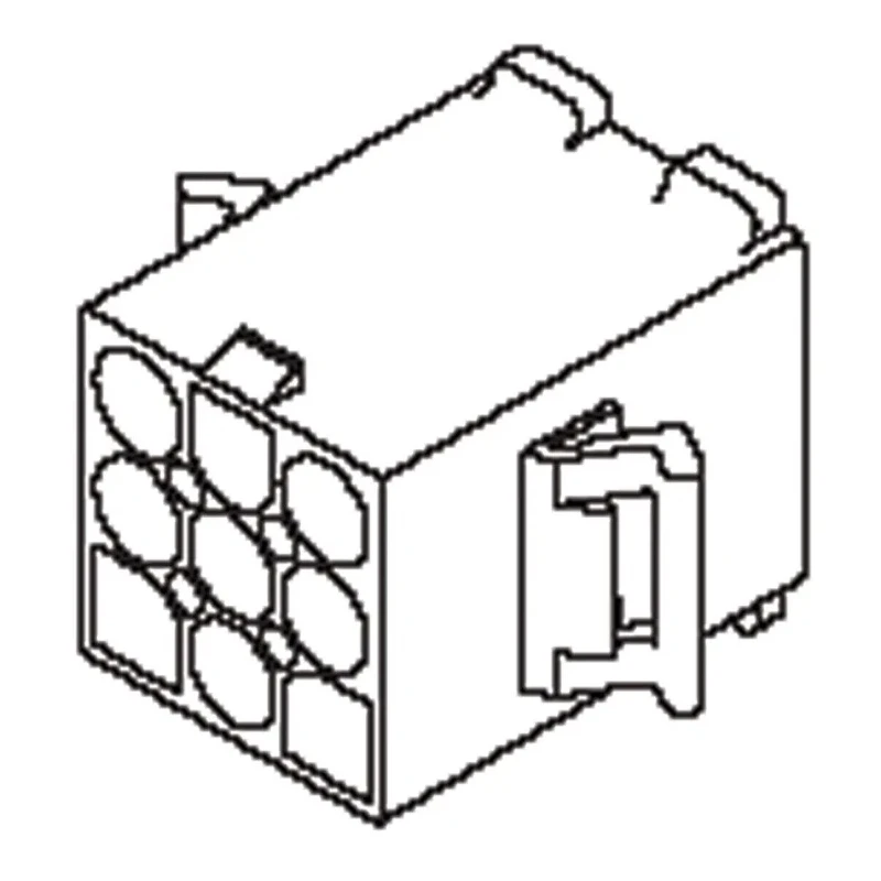 Molex Standard .093" Male Connector Housing 6.7 mm Pitch 6 Way 2 Row Straight 19-09-2069