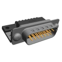 TE Connectivity 15 Way Right Angle Through Hole Male D-Sub Connector with Mounting Screw 5745352-4