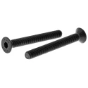 RS PRO Black Steel Hex Socket Countersunk Screw M6 x 50 mm 10.9 Grade Steel 822-9145