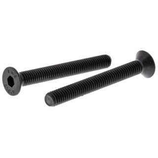 RS PRO Black Steel Hex Socket Countersunk Screw M6 x 50 mm 10.9 Grade Steel 822-9145