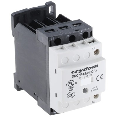Crydom Solid State Relay DRC Series DIN Rail Mount 7.6 A Load 510 V AC Load 265 V AC Control DRC3P48A400R2