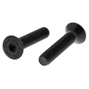 RS PRO Black Steel Hex Socket Countersunk Screw M8 x 40 mm 10.9 Grade Steel 822-9149