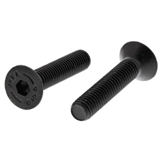 RS PRO Black Steel Hex Socket Countersunk Screw M8 x 40 mm 10.9 Grade Steel 822-9149