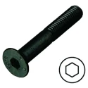 RS PRO Black Steel Hex Socket Countersunk Screw M8 x 40 mm 10.9 Grade Steel 822-9149