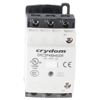 Crydom DRC Series Solid State Relay, 4.8 A Load Current, 510 V AC Load Voltage, 265V AC Control Voltage, DIN DRC3P48A400R