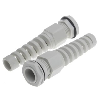 Alpha Wire Grey Polyamide 66 Cable Gland Thread for 5 mm to 10 mm Cable Diameter IP68 Rated PG11