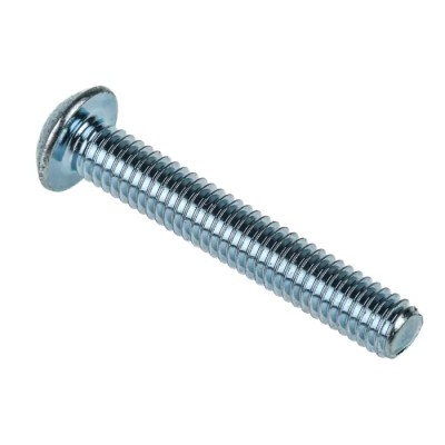 RS PRO Bright Zinc Steel Hex Socket Button Screw M4 x 25 mm 822-9161