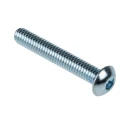 RS PRO Bright Zinc Steel Hex Socket Button Screw M4 x 25 mm 822-9161