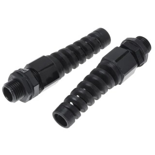 Alpha Wire Black Polyamide 66 Cable Gland, Thread, 10 mm min., 14 mm max., IP68 PG16
