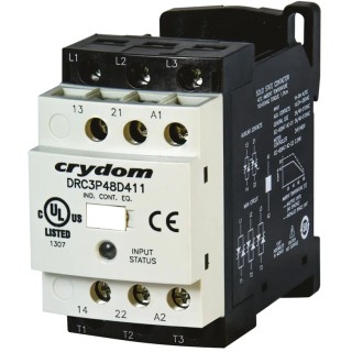 Sensata / Crydom Solid State Contactor DIN Rail Mount, 7.6A Load, 510V AC Load, 140V AC Control DRC3P48B400R2
