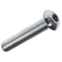 RS PRO Bright Zinc Steel Hex Socket Button Screw M8 x 40 mm ISO 7380 822-9202