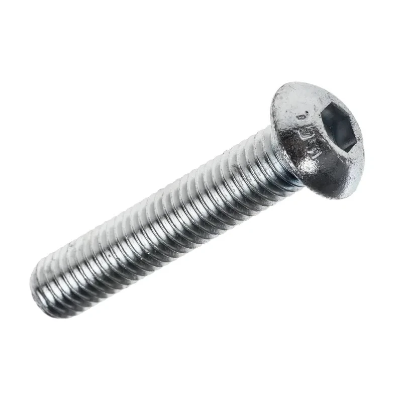 RS PRO Bright Zinc Steel Hex Socket Button Screw M8 x 40 mm ISO 7380 822-9202