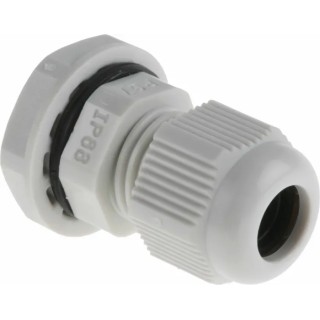 RS PRO Grey Polyamide 66 Cable Gland, PG7 Thread, 3.5 mm Min. Cable Diameter, 6 mm Max. Cable Diameter, IP68 822-9640