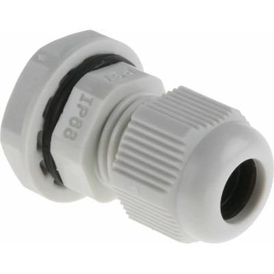 RS PRO Grey Polyamide 66 Cable Gland, PG7 Thread, 3.5 mm Min. Cable Diameter, 6 mm Max. Cable Diameter, IP68 822-9640