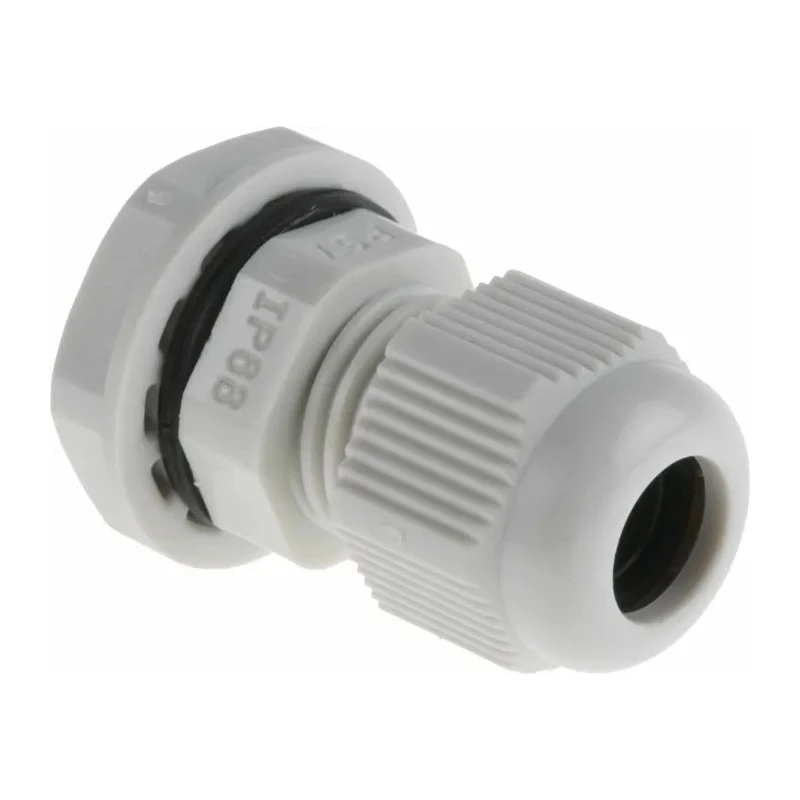 RS PRO Grey Polyamide 66 Cable Gland, PG7 Thread, 3.5 mm Min. Cable Diameter, 6 mm Max. Cable Diameter, IP68 822-9640