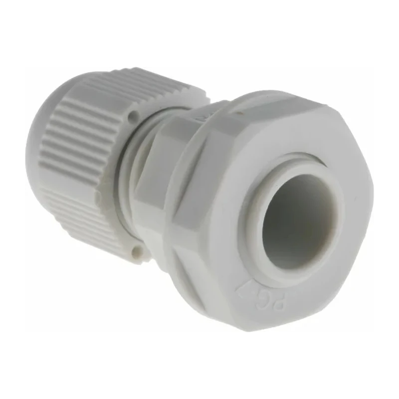 RS PRO Grey Polyamide 66 Cable Gland, PG7 Thread, 3.5 mm Min. Cable Diameter, 6 mm Max. Cable Diameter, IP68 822-9640