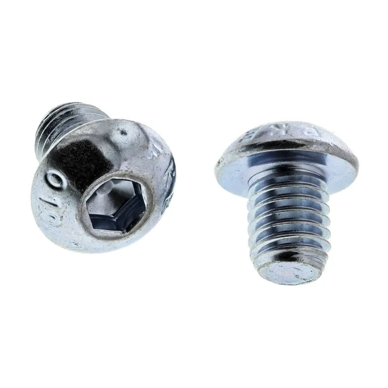 RS PRO Bright Zinc Steel Hex Socket Button Screw, Hex, M8 x 10 mm 822-9195