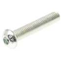 RS PRO Bright Zinc Steel Hex Socket Button Screw M8 x 45 mm 822-9206