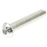 RS PRO Bright Zinc Steel Hex Socket Button Screw M8 x 45 mm 822-9206