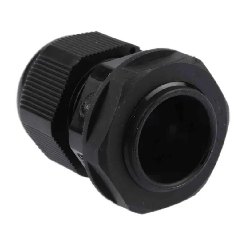 RS PRO Black Polyamide 66 Cable Gland, PG16 Thread, 10 mm Min. Cable Diameter, 14 mm Max. Cable Diameter, IP68 Rated PG16