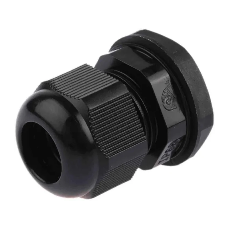 RS PRO Black Polyamide 66 Cable Gland, PG16 Thread, 10 mm Min. Cable Diameter, 14 mm Max. Cable Diameter, IP68 Rated PG16