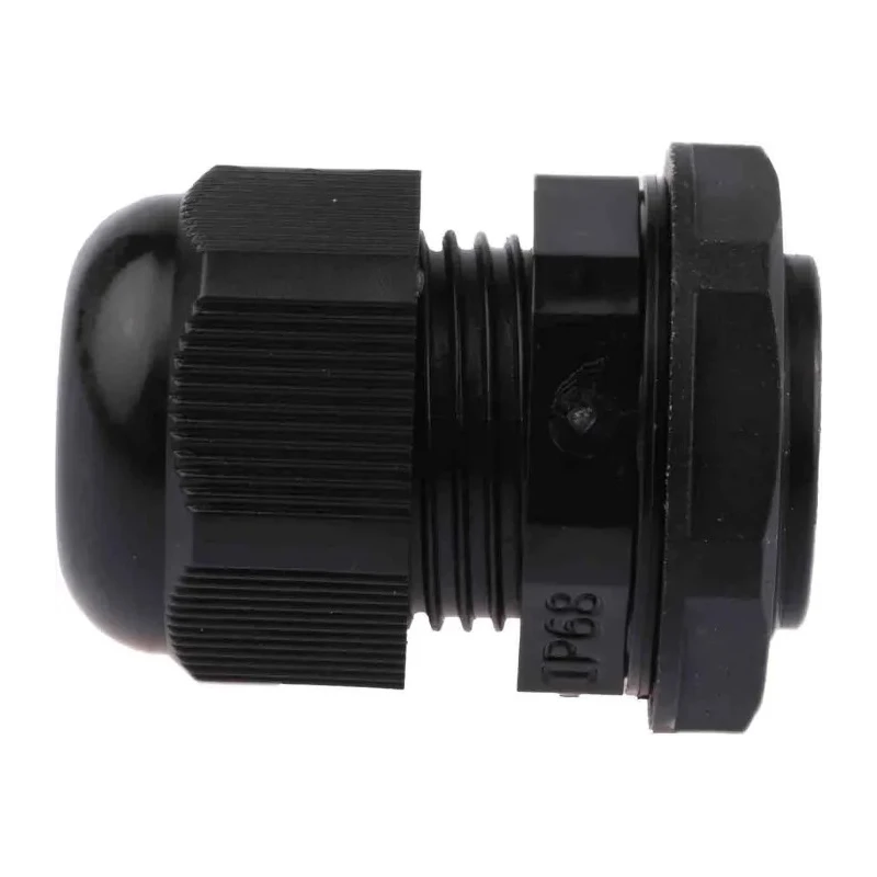 RS PRO Black Polyamide 66 Cable Gland, PG16 Thread, 10 mm Min. Cable Diameter, 14 mm Max. Cable Diameter, IP68 Rated PG16