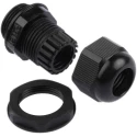 RS PRO Black Polyamide 66 Cable Gland, PG16 Thread, 10 mm Min. Cable Diameter, 14 mm Max. Cable Diameter, IP68 Rated PG16