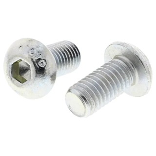 RS PRO Bright Zinc Steel Hex Socket Button Screw, Hex, M10 Thread Diameter, 20 mm Length 822-9212