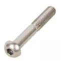 RS PRO Bright Zinc Steel Hex Socket Button Screw M8 x 50 mm 822-9215
