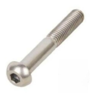 RS PRO Bright Zinc Steel Hex Socket Button Screw M8 x 50 mm 822-9215