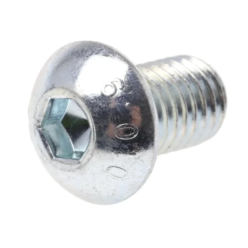 RS PRO Bright Zinc Steel Hex Socket Button Screw M10 x 16 mm 822-9218