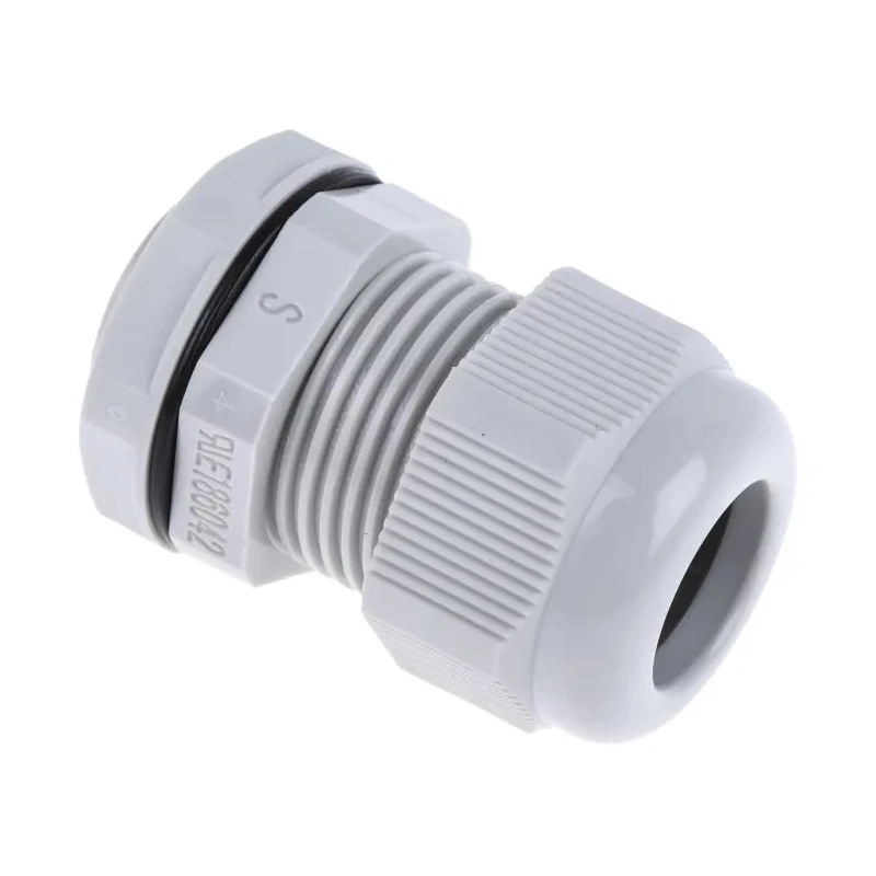 RS PRO Grey Polyamide 66 Cable Gland, M20 Thread, 10 mm Min. Cable Diameter, 14 mm Max. Cable Diameter, IP68, UL 822-9757