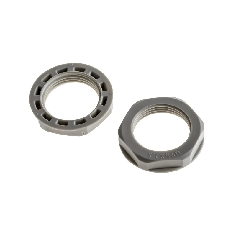 RS PRO Cable Gland Locknut Polyamide 66 Material Grey M25 Thread IP68 Rated 822-9808