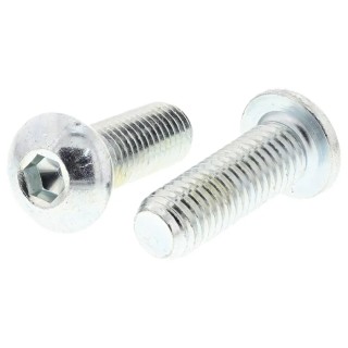 RS PRO Bright Zinc Steel Hex Socket Button Screw, Hex Drive, M10 Thread, 30 mm Length 822-9224