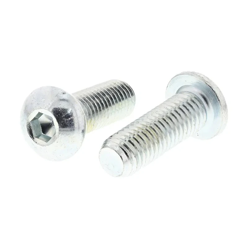 RS PRO Bright Zinc Steel Hex Socket Button Screw, Hex Drive, M10 Thread, 30 mm Length 822-9224